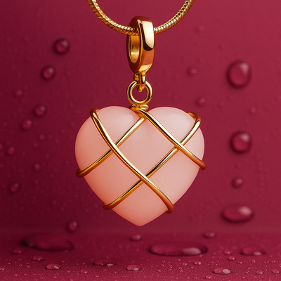 Rose Quartz Heart Pendant Necklace – Love, Healing & Harmony